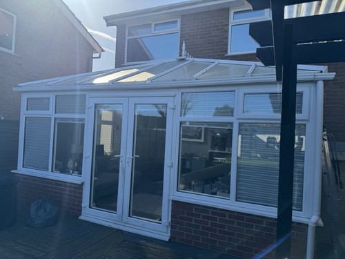 Conservatory white upvc with - conservatory,