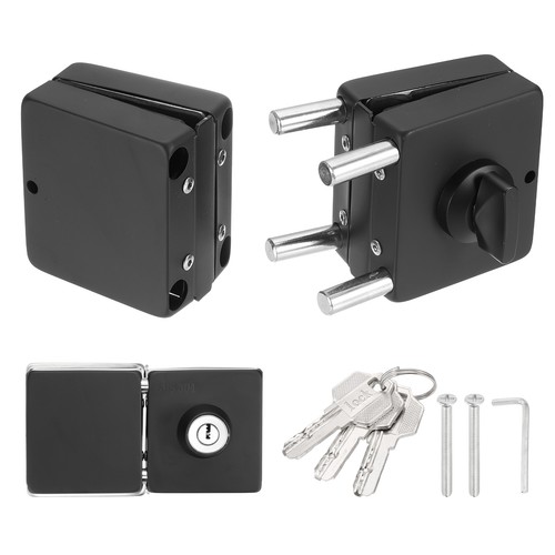 Glass door lock square double - door,
