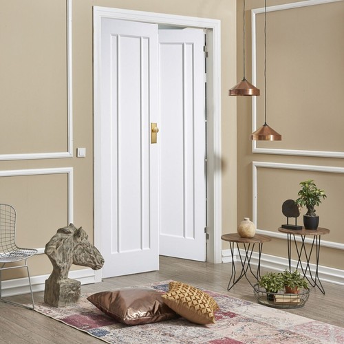 French doors white primed - french,