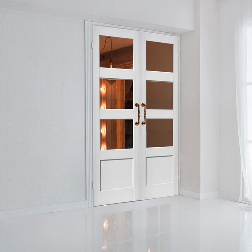 Internal rebated door - , pair