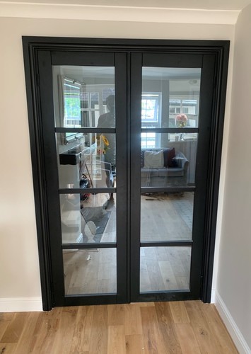 Internal french black doors - internal,