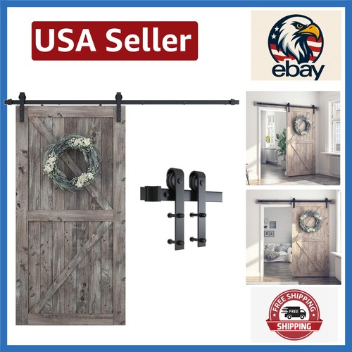 Black sliding barn door - black,