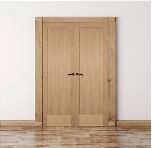 Oak internal french door pair - french,