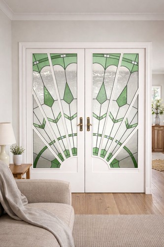 Art deco stained glass - art,