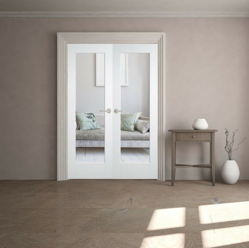 Internal french doors - internal, white